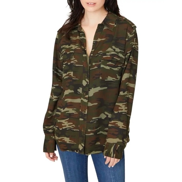 SANCTUARY CAMO BUTTONDOWN - Picture 1 of 7